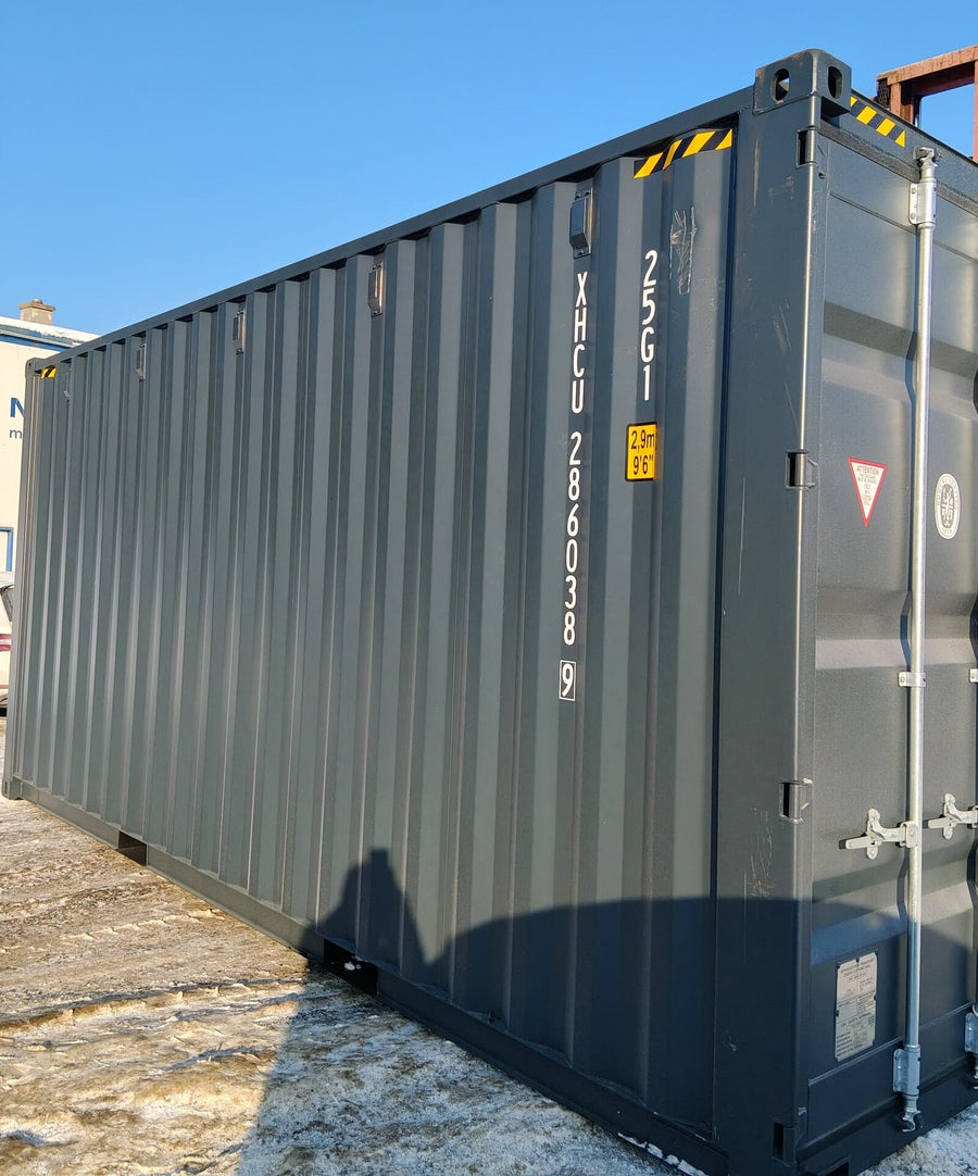 Ny 20 fods High Cube-container – antracitgrå